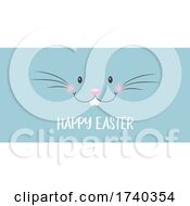 Poster, Art Print Of Easter Banner With Bunny Face
