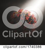 Poster, Art Print Of 3d Abstract Background With Covid 19 Virus Cell