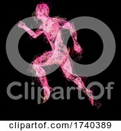 Poster, Art Print Of 3d Medical Male Figure Made Of Glowing Splines