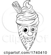 Ice Cream Cone Cartoon Character Mascot