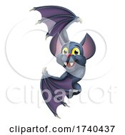 Halloween Vampire Bat Cartoon Character Sign