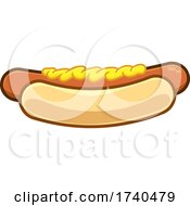 Poster, Art Print Of Hot Dog Topped With Mustard