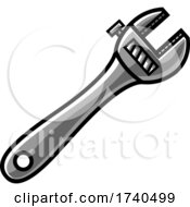 Poster, Art Print Of Cartoon Adjustable Wrench