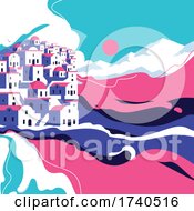 Poster, Art Print Of Beautiful Landscape Of Scenic Village On Edge Of Island