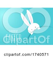 Poster, Art Print Of Happy Easter Background With Cute Bunny