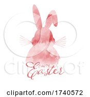 Watercolour Easter Bunny Background by KJ Pargeter