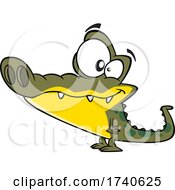 Cartoon Cute Baby Crocodile by toonaday