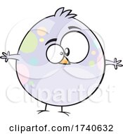 Cartoon Fat Spotted Easter Chick by toonaday