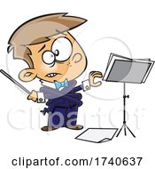 Cartoon Boy Music Conductor