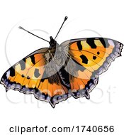 Poster, Art Print Of Aglais Urticae Small Tortoiseshell Butterfly