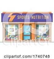 Sports Nutrition Building Storefront by Vector Tradition SM