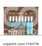 Poster, Art Print Of Coffee Shop Building Storefront