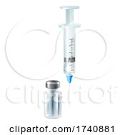 Poster, Art Print Of Syringe Injection Medicine Vials Medical Vaccine