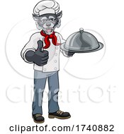 Wolf Chef Mascot Cartoon Character