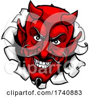 Devil Satan Evil Mascot Cartoon Face