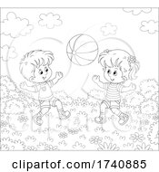 Poster, Art Print Of Children Playing With A Ball