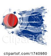 Poster, Art Print Of Cricket Ball With Grunge