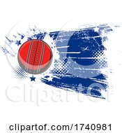 Cricket Ball With Grunge by Vector Tradition SM