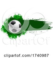Poster, Art Print Of Soccer Ball And Grunge