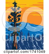 Poster, Art Print Of The Boole Tree Giant Sequoia In Converse Basin Grove Of Giant Sequoia National Monument In Sierra Nevada Fresno County California Usa Wpa Poster Art