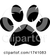 Poster, Art Print Of Grayscale Heart Shaped Paw