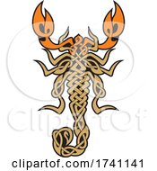 Poster, Art Print Of Celtic Scorpion From Above