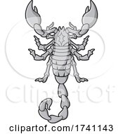 Grayscale Scorpion From Above by Any Vector