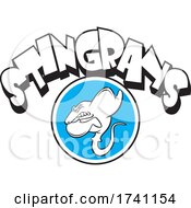 Poster, Art Print Of Stingrays School Mascot With Text