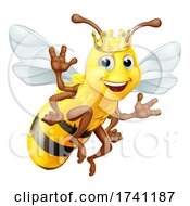 Queen Honey Bumble Bee Bumblebee In Crown Cartoon