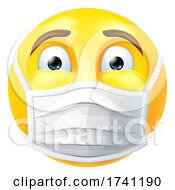 Poster, Art Print Of Emoticon Emoji Ppe Medical Mask Face Icon