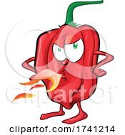 Poster, Art Print Of Red Habanero Pepper Mascot Character
