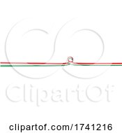 Poster, Art Print Of Italian Ribbon Flag Border