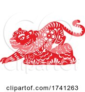 Poster, Art Print Of Red Chinese Tiger