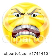 Poster, Art Print Of Angry Jealous Mad Hate Emoticon Cartoon Face