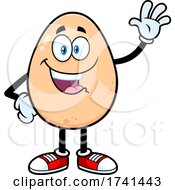 Poster, Art Print Of Egg Character Waving