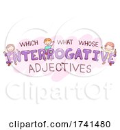 Stickman Kids Interrogative Adjective Illustration