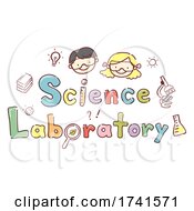 Poster, Art Print Of Stickman Kids Science Laboratory Illustration