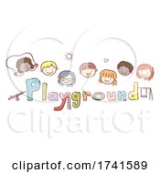 Stickman Kids School Playground Illustration