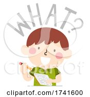 Poster, Art Print Of Kid Boy Journalism Question What Illustration