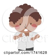 Poster, Art Print Of Kid Boy Wrongly Buttoned Illustration