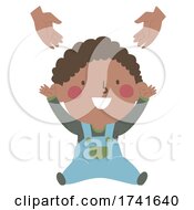 Poster, Art Print Of Kid Toddler Boy Black Gesture Arms Raise Pick Me