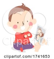 Poster, Art Print Of Kid Toddler Identify Family Member Illustration