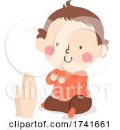 Poster, Art Print Of Kid Toddler Gesture Clapping Hands Illustration