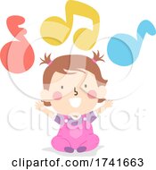 Poster, Art Print Of Kid Toddler Girl Learn Skills Music Primary Colors