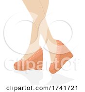 Poster, Art Print Of Girl Wedge Shoes Illustration