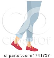 Poster, Art Print Of Girl Loafers Shoes Illustration