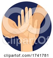 Poster, Art Print Of Hand Study Palmistry Illustration