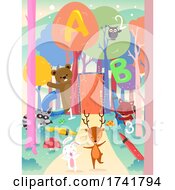 Poster, Art Print Of Preschool Animals Forest Theme Play Illustration