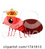 Poster, Art Print Of Mascot Ant Queen Crown Illustration