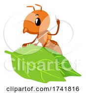 Poster, Art Print Of Mascot Ant Weaver Leaves Thread Illustration